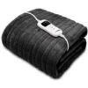 Dreamcatcher Deluxe Black Electric Heated Throw, 160 X 120cm Soft Fleece Throw Blanket
