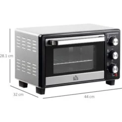 HOMCOM Mini Oven 16L Countertop Oven W/ Adjustable Temperature Timer 1400W -Home Sale Shop 40901442 5