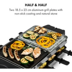 Klarstein Sirloin Raclette 1500W Aluminum / Stone 8 People LED 10 Klarstein Sirloin Raclette 1500W Aluminum / Stone 8 People LED -Home Sale Shop 46461213 4