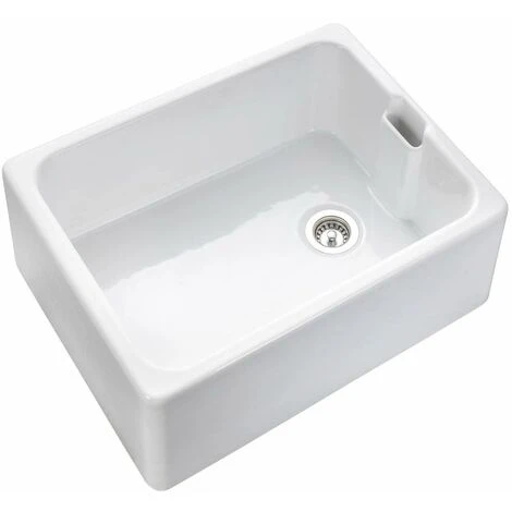 Rangemaster Farmhouse Belfast Kitchen Sink Single Bowl Ceramic White FREE Wastew 4 Rangemaster Farmhouse Belfast Kitchen Sink Single Bowl Ceramic White FREE Wastew - Image 2