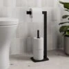 Black Architeckt Square Toilet Roll Holder Free Standing Bathroom Accessories 1 Black Architeckt Square Toilet Roll Holder Free Standing Bathroom Accessories -Home Sale Shop 49752418 1