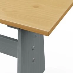 Latham Corner Wooden Dining Table - Grey & Honey V2 9 Latham Corner Wooden Dining Table - Grey & Honey V2 -Home Sale Shop 50721959 3