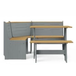 Latham Corner Wooden Dining Table - Grey & Honey V2 11 Latham Corner Wooden Dining Table - Grey & Honey V2 -Home Sale Shop 50721959 5