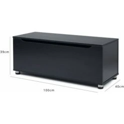 Essie Wooden Storage Chest - Blanket Box - Toy Chest - Black -Home Sale Shop 51185053 4