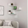 Decortie Luksa Corner Wall Mounted Modern Bookcase Display Unit White W 60cm Medium 2 Decortie Luksa Corner Wall Mounted Modern Bookcase Display Unit White W 60cm Medium -Home Sale Shop 51843358 1