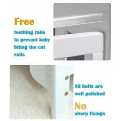 MCC Brooklyn Baby Cot Crib With Water Repellent Mattress WHITE 11 MCC Brooklyn Baby Cot Crib With Water Repellent Mattress WHITE -Home Sale Shop 53620377 5