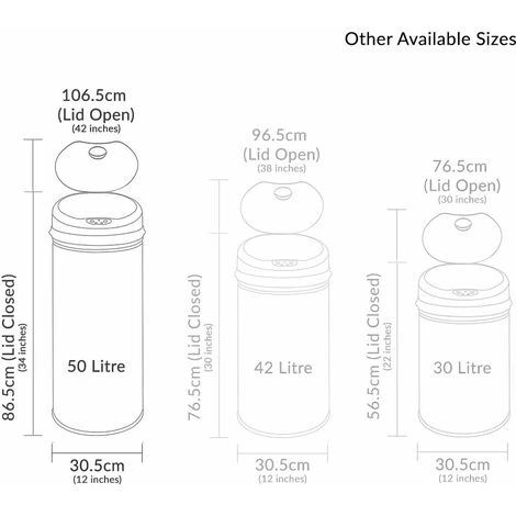 Inmotion 50L Black Stainless Steel Auto Sensor Kitchen Waste Dust Bin 6 Inmotion 50L Black Stainless Steel Auto Sensor Kitchen Waste Dust Bin - Image 4