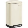 SONGMICS Rubbish Bin, 30L Trash Can, Steel Pedal Bin, With Inner Bucket And Lid, Soft Closure, Airtight, For Kitchen, Living Room, Cloud White LTB001A01 1 SONGMICS Rubbish Bin, 30L Trash Can, Steel Pedal Bin, With Inner Bucket And Lid, Soft Closure, Airtight, For Kitchen, Living Room, Cloud White LTB001A01 -Home Sale Shop 54156271 1