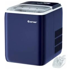 2.6L Portable Ice Machine W/ Ice Yield 20kg Per Day 8.5 Mins Per Cycle Self-Cleaning Home Bar Office Blue