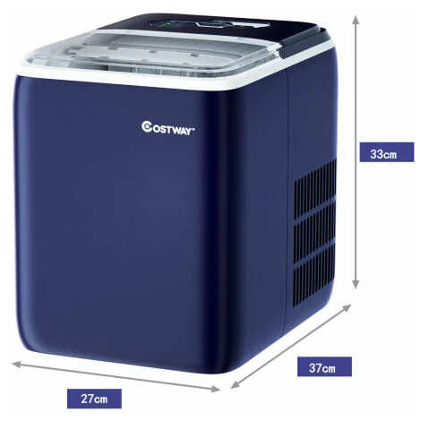 2.6L Portable Ice Machine W/ Ice Yield 20kg Per Day 8.5 Mins Per Cycle Self-Cleaning Home Bar Office Blue 4 2.6L Portable Ice Machine W/ Ice Yield 20kg Per Day 8.5 Mins Per Cycle Self-Cleaning Home Bar Office Blue - Image 2