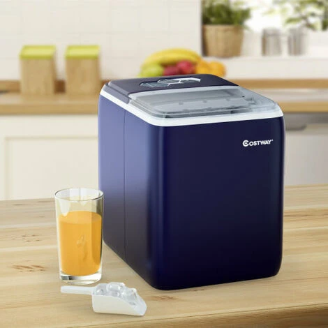 2.6L Portable Ice Machine W/ Ice Yield 20kg Per Day 8.5 Mins Per Cycle Self-Cleaning Home Bar Office Blue 5 2.6L Portable Ice Machine W/ Ice Yield 20kg Per Day 8.5 Mins Per Cycle Self-Cleaning Home Bar Office Blue - Image 3