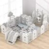 Livingandhome Foldable Baby Playpen Activity Safety Play Yard With Crawling Mat -Home Sale Shop 59726773 1