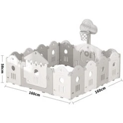 Livingandhome Foldable Baby Playpen Activity Safety Play Yard With Crawling Mat 11 Livingandhome Foldable Baby Playpen Activity Safety Play Yard With Crawling Mat -Home Sale Shop 59726773 5