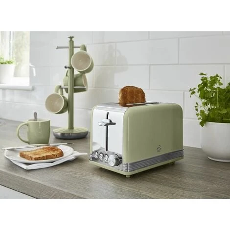 Swan 2 Slice Retro Green Toaster 6 Swan 2 Slice Retro Green Toaster - Image 4