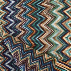 Tribal Throw Blanket Large Size Plaid Sofa Throw Colorful Bohemian Decorative Blue,130 X 200CM -Home Sale Shop 59939668 4