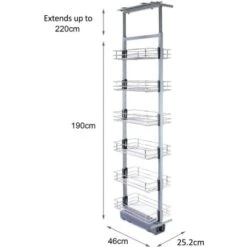KuKoo Pull Out Kitchen Larders, 46cm D, 190-220cm H, Soft Close 8 KuKoo Pull Out Kitchen Larders, 46cm D, 190-220cm H, Soft Close -Home Sale Shop 60469553 2