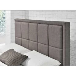 4FT Small Double Stunning Soft Grey Hannover Deep Cushioned Headboard Fabric Ottoman Bed Frame 9 4FT Small Double Stunning Soft Grey Hannover Deep Cushioned Headboard Fabric Ottoman Bed Frame -Home Sale Shop 60605336 3