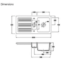 Ceramic 1.5 Bowl Kitchen Sink With Waste By Rak - White - 20 Year Guarantee -Home Sale Shop 64565058 5