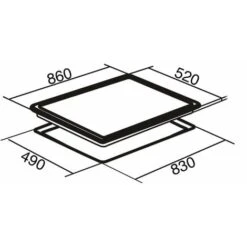 SIA CERH90BL 90cm Black 5 Zone Frameless Touch Control Electric Ceramic Hob -Home Sale Shop 65334518 4