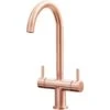 SIA KT3CU Copper Swan Neck Twin Lever Contemporary Monobloc Kitchen Mixer Tap 2 SIA KT3CU Copper Swan Neck Twin Lever Contemporary Monobloc Kitchen Mixer Tap -Home Sale Shop 65334677 1