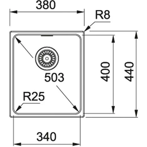 Single Bowl Undermount Kitchen Sink Matte Black - Franke KBG 110-34 MB 4 Single Bowl Undermount Kitchen Sink Matte Black - Franke KBG 110-34 MB - Image 2