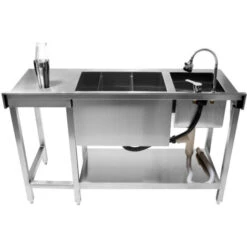 Cocktail Bar Station Stainless Steel 90L Insulated Ice Well 10 Cocktail Bar Station Stainless Steel 90L Insulated Ice Well -Home Sale Shop 65370962 4