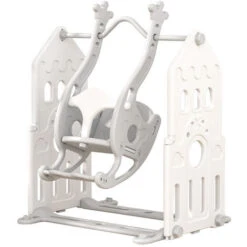 Livingandhome Grey Detachable Floor Standing Toddler Swing -Home Sale Shop 66134262 3