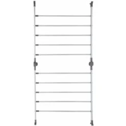 BLACK+DECKER BXLB0001GB Extendable Over Bath Airer, Grey Colour, Adjustable Rotation, 10 Drying Bars With 5.6m Total Drying Space, Folds For Compact Storage -Home Sale Shop 67312590 3