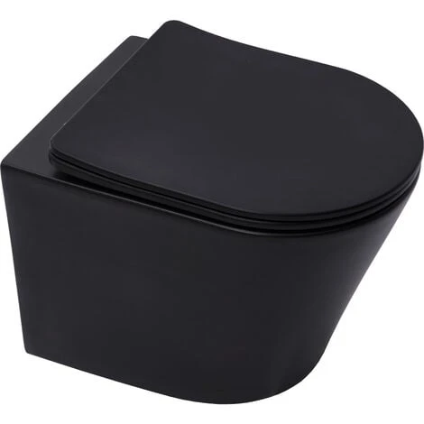 Grohe Toilet Set Rapid SL Frame + Infinitio Rimless Toilet, Matt Black + Softclose Seat + Matt Black Flush Plate 5 Grohe Toilet Set Rapid SL Frame + Infinitio Rimless Toilet, Matt Black + Softclose Seat + Matt Black Flush Plate - Image 3