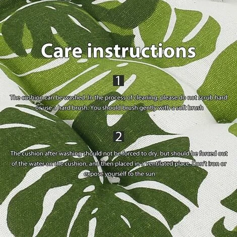 Floor Chair Cushions For Sofa And Dining Chair Set Of 4 Green/Green Turtle Leaf Linen Chair Cushions For Garden Kitchen Office 38 X 38cm (E) 5 Floor Chair Cushions For Sofa And Dining Chair Set Of 4 Green/Green Turtle Leaf Linen Chair Cushions For Garden Kitchen Office 38 X 38cm (E) - Image 3