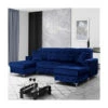Verso Large Plush Velvet U-Shape Corner Sofa Bed - Blue 2 Verso Large Plush Velvet U-Shape Corner Sofa Bed - Blue -Home Sale Shop 71153909 1