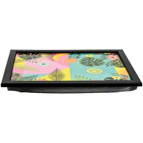 Large Wooden Soft Padded Cushioned Bean Bag Lap Dinner Laptop Food TV Tray (Tropical Fruit) 6 Large Wooden Soft Padded Cushioned Bean Bag Lap Dinner Laptop Food TV Tray (Tropical Fruit) - Image 4