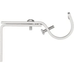 2 Pcs Adjustable Wall Bracket Curtain Rod Bracket Curtain Rod Bracket Stainless Steel With Screws Curtain Rod Brackets For Curtain Rod Clothes Rail Silber -Home Sale Shop 71405452 4