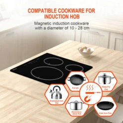 Gasland Chef IH603BF 60cm Built-in Induction Hob, 3 Zones Electric Cooktop 5800W, With Slider Touch Control, Boost Function 9 Gasland Chef IH603BF 60cm Built-in Induction Hob, 3 Zones Electric Cooktop 5800W, With Slider Touch Control, Boost Function -Home Sale Shop 71426694 3