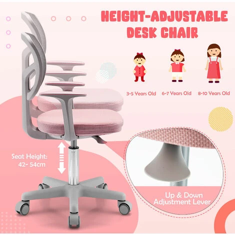 Kids Computer Desk Chair Low-Back Task Study Chairs Children Office Task Chair 4 Kids Computer Desk Chair Low-Back Task Study Chairs Children Office Task Chair - Image 2