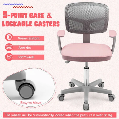 Kids Computer Desk Chair Low-Back Task Study Chairs Children Office Task Chair 5 Kids Computer Desk Chair Low-Back Task Study Chairs Children Office Task Chair - Image 3