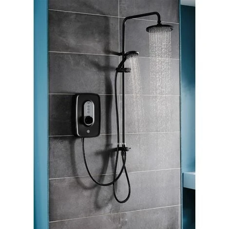 Triton Danzi DuElec Electric Shower Black 9.5kW Modern Rainfall Head Handset 4 Triton Danzi DuElec Electric Shower Black 9.5kW Modern Rainfall Head Handset - Image 2