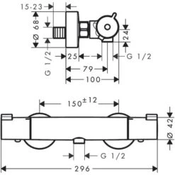 Hansgrohe Ecostat Thermostatic Shower Mixer 1001 CL (13211000) -Home Sale Shop 74153000 4