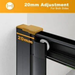 ELEGANT 760mm Bi-Fold Shower Door Reversible Folding Glass Inner Opening Design Shower Enclosure Cubicles Door Matt Black Frame 10 ELEGANT 760mm Bi-Fold Shower Door Reversible Folding Glass Inner Opening Design Shower Enclosure Cubicles Door Matt Black Frame -Home Sale Shop 74954013 4