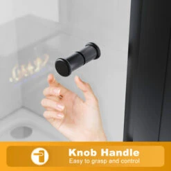 ELEGANT 900mm Black Frame Bifold Shower Door Enclosure Folding Bathroom Glass Wet Room -Home Sale Shop 75364992 3