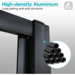 ELEGANT 700mm Black Frame Bifold Shower Door Enclosure Folding Bathroom Glass Wet Room 10 ELEGANT 700mm Black Frame Bifold Shower Door Enclosure Folding Bathroom Glass Wet Room -Home Sale Shop 75365032 4