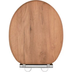 Driftwood Effect Wooden Toilet Seat Heavy Duty Bar Duty Wood Effect Finish -Home Sale Shop 76756487 3