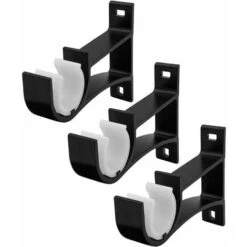Curtain Rod Bracket, Small Curtain Rod Holder Bracket For Curtain Rods Heavy Duty Curtain Rod Hooks For Wall, Easy To Install