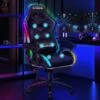 ELFORDSON Gaming Chair With RGB LED Light 8-Point Massage, Black 1 ELFORDSON Gaming Chair With RGB LED Light 8-Point Massage, Black -Home Sale Shop 77660633 1