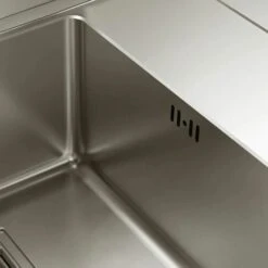 Sauber 1.0 Bowl Kitchen Sink Stainless Steel Square Inset Right Drainer Waste 9 Sauber 1.0 Bowl Kitchen Sink Stainless Steel Square Inset Right Drainer Waste -Home Sale Shop 79701078 3