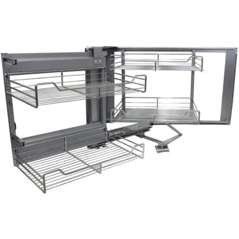 KuKoo Left Hand Corner Kitchen Pull Out Baskets, 90-100cm 3 KuKoo Left Hand Corner Kitchen Pull Out Baskets, 90-100cm