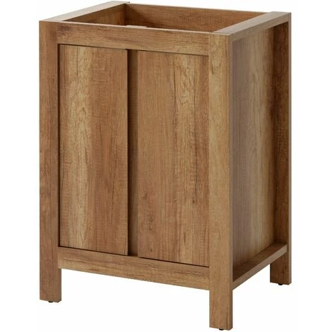 Bathroom Vanity Unit 600mm Floor Standing 60cm Sink Cabinet Freestanding Oak Effect Classic 3 Bathroom Vanity Unit 600mm Floor Standing 60cm Sink Cabinet Freestanding Oak Effect Classic