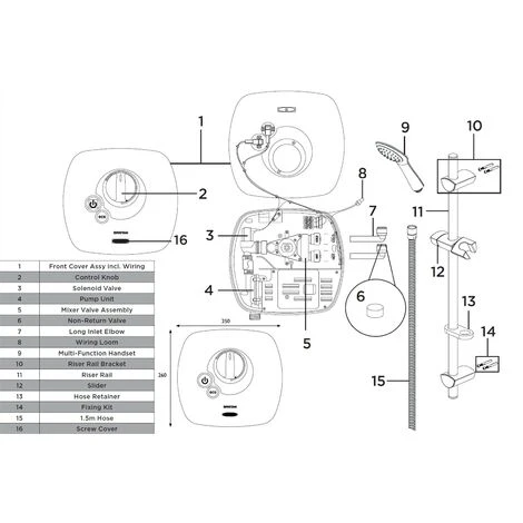 Bristan Hydropower 1500XT Thermostatic Power Shower Showerforce New Team NT1500 6 Bristan Hydropower 1500XT Thermostatic Power Shower Showerforce New Team NT1500 - Image 4