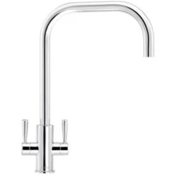 Franke Ascona U-Spout Mono Mixer Twin Lever Chrome Kitchen Tap