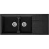 Liquida LP20BL 2.0 Bowl Composite Inset Reversible Black Kitchen Sink 2 Liquida LP20BL 2.0 Bowl Composite Inset Reversible Black Kitchen Sink -Home Sale Shop 81167248 1